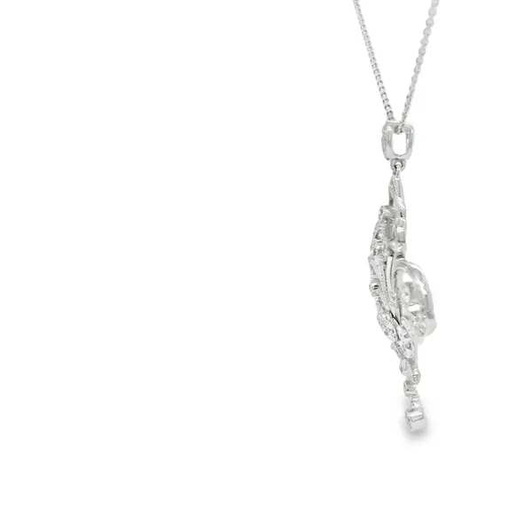 Elise Fan Pendant with Diamonds Image 2 Biondi Diamond Jewelers Aurora, CO