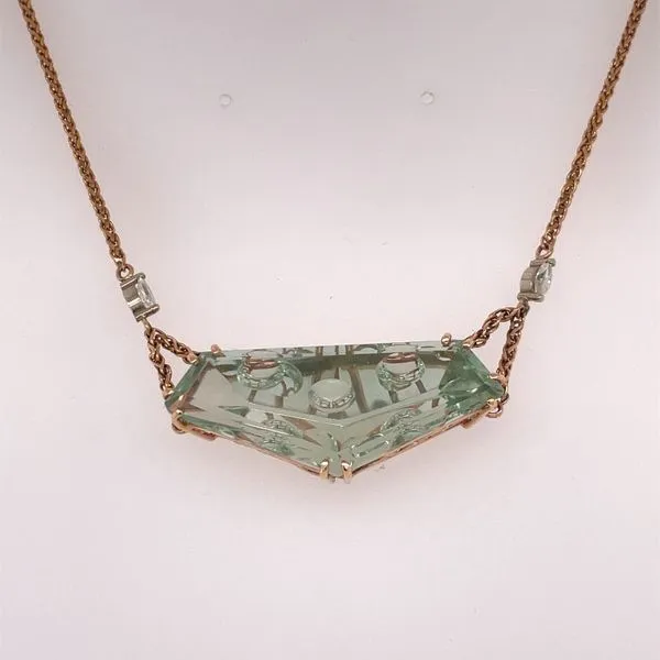 Green Gemstone Walters Cut Diamond Pendant Biondi Diamond Jewelers Aurora, CO