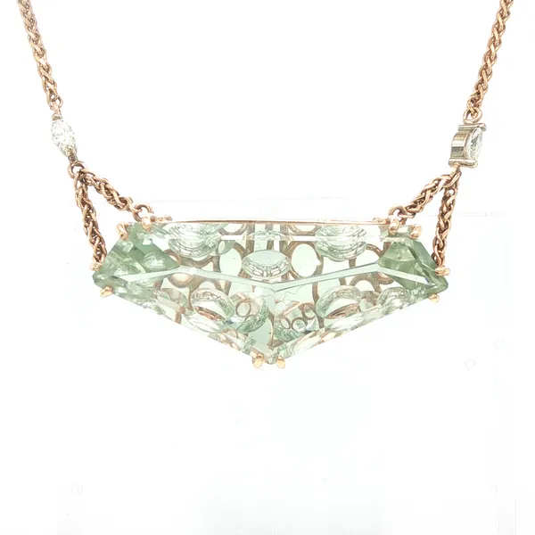 Green Gemstone Walters Cut Diamond Pendant Biondi Diamond Jewelers Aurora, CO