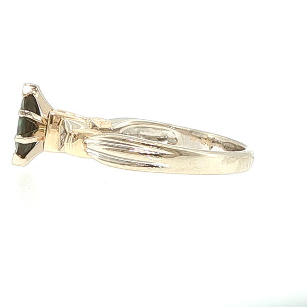 14K Two-Tone Marquise Diamond Engagement Ring with GIA Certified 0.52CT Center Image 3 Biondi Diamond Jewelers Aurora, CO