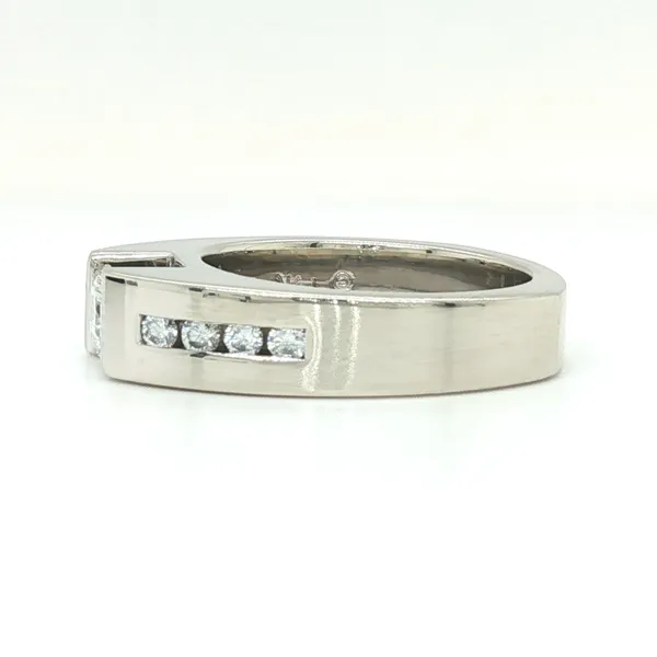 14K White Gold Diamond Wedding Set with Channel-Set Accents Image 3 Biondi Diamond Jewelers Aurora, CO