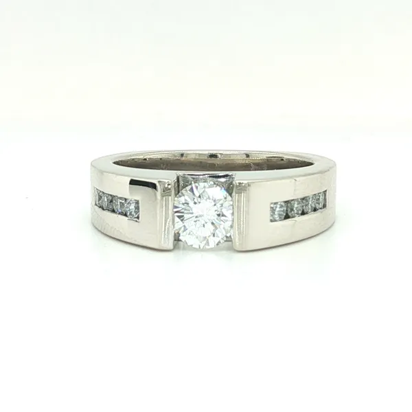 14K White Gold Diamond Wedding Set with Channel-Set Accents Biondi Diamond Jewelers Aurora, CO