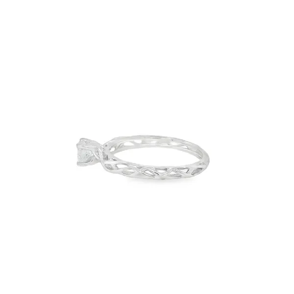 18K White Gold Brocade Solitaire Engagement Ring with 0.35CT Diamond Image 2 Biondi Diamond Jewelers Aurora, CO
