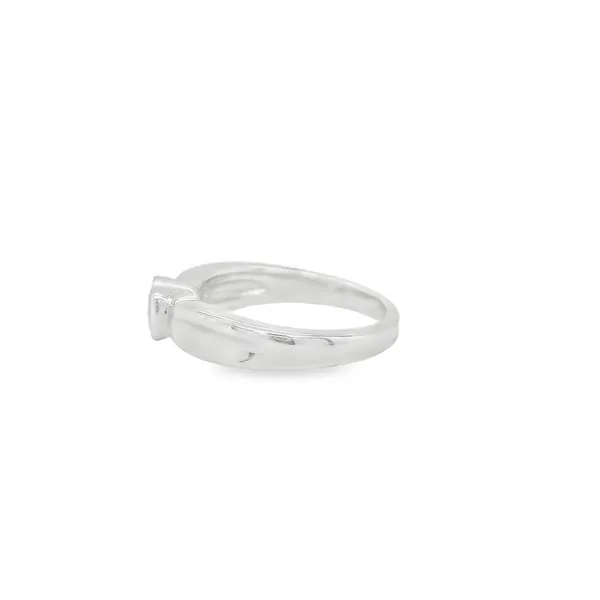 0.35CT Bezel-Set Round Diamond Engagement Ring in 14K White Gold Image 2 Biondi Diamond Jewelers Aurora, CO