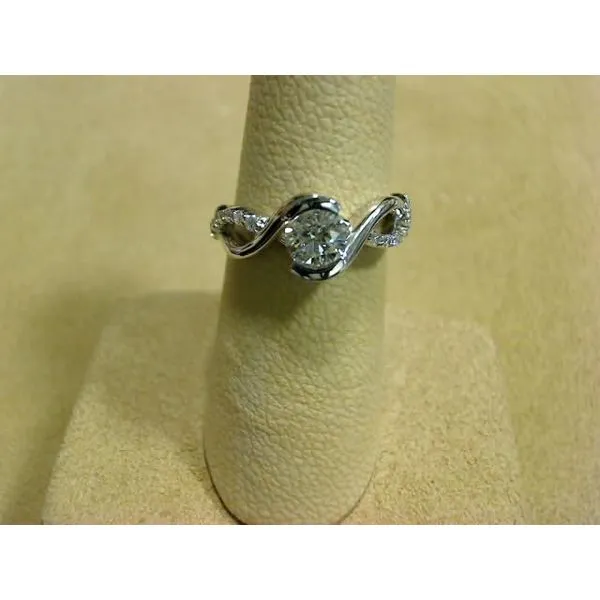 14KW Twisted Shank Engagement Ring with 0.59CT E/VS2 Center Biondi Diamond Jewelers Aurora, CO