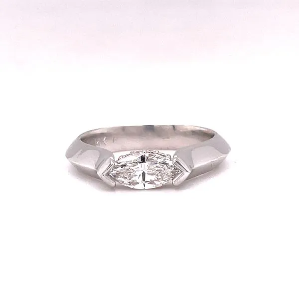 14K White Gold Marquise Diamond Engagement Ring Biondi Diamond Jewelers Aurora, CO