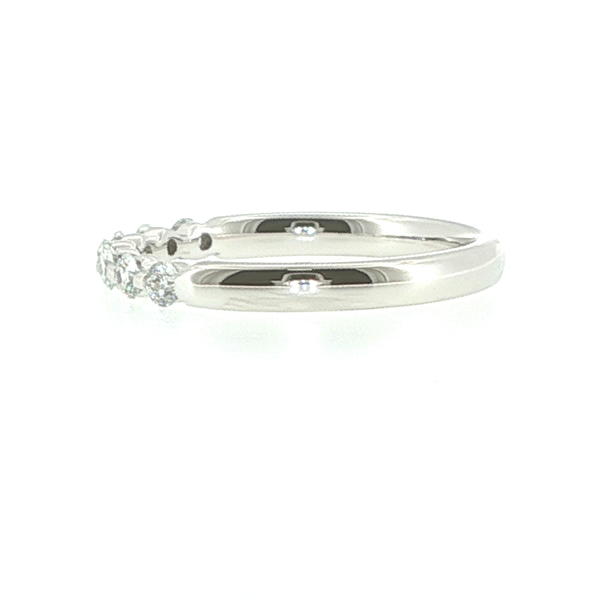 14K White Gold Shared Prong Diamond Wedding Band Image 3 Biondi Diamond Jewelers Aurora, CO