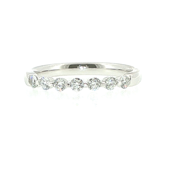 14K White Gold Shared Prong Diamond Wedding Band Biondi Diamond Jewelers Aurora, CO