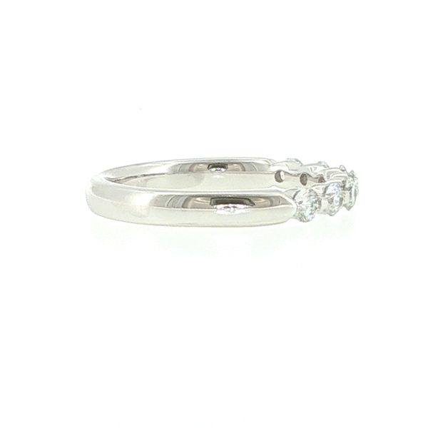 14K White Gold Shared Prong Diamond Wedding Band Image 2 Biondi Diamond Jewelers Aurora, CO