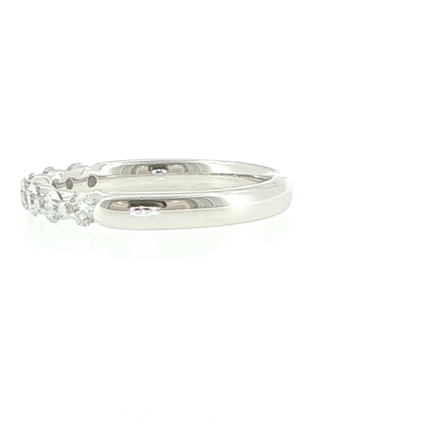 14K White Gold Shared Prong Diamond Wedding Band Image 3 Biondi Diamond Jewelers Aurora, CO