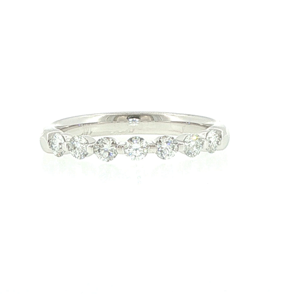 14K White Gold Shared Prong Diamond Wedding Band Biondi Diamond Jewelers Aurora, CO