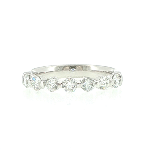 14K White Gold 0.75 CTW Shared Prong Diamond Wedding Band Biondi Diamond Jewelers Aurora, CO