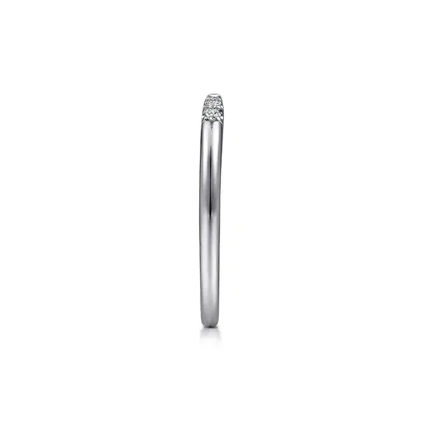 14K White Gold Diamond Open Tipped Stackable Ring Image 2 Biondi Diamond Jewelers Aurora, CO