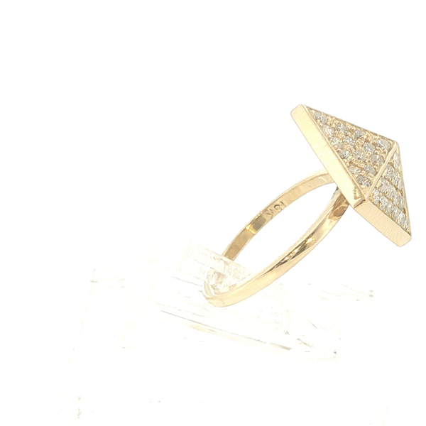 Golden Allure Geometric Diamond Earring Image 2 Biondi Diamond Jewelers Aurora, CO