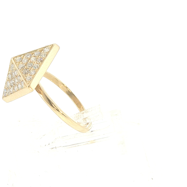 Golden Allure Geometric Diamond Earring Image 3 Biondi Diamond Jewelers Aurora, CO