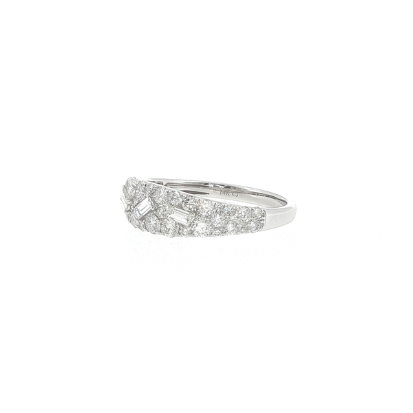 14K White Gold 1.09ctw Diamond Scatter Ring Image 4 Biondi Diamond Jewelers Aurora, CO