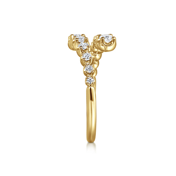 14K Yellow Gold 0.50ctw Diamond Bypass Ring Image 3 Biondi Diamond Jewelers Aurora, CO