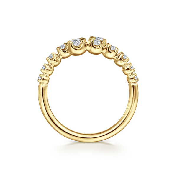 14K Yellow Gold 0.50ctw Diamond Bypass Ring Image 4 Biondi Diamond Jewelers Aurora, CO