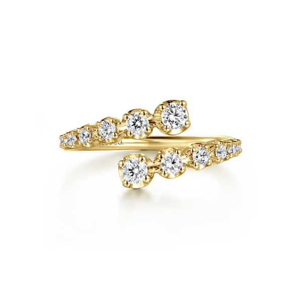 14K Yellow Gold 0.50ctw Diamond Bypass Ring Biondi Diamond Jewelers Aurora, CO