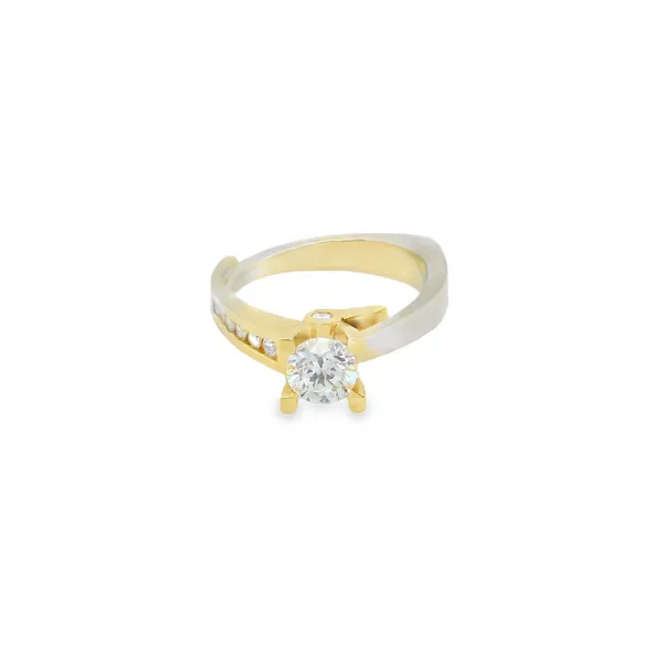 14KT Two-Tone Gold Semi-Mount Engagement Ring with 0.18CTW Diamonds Biondi Diamond Jewelers Aurora, CO