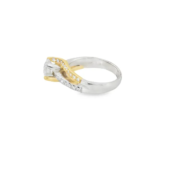 14KW/R Two-Tone Diamond Swirl Semi-Mount Ring Image 2 Biondi Diamond Jewelers Aurora, CO