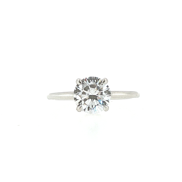 14K White Gold Solitaire Semi-Mount Ring with Diamond Head Image 2 Biondi Diamond Jewelers Aurora, CO