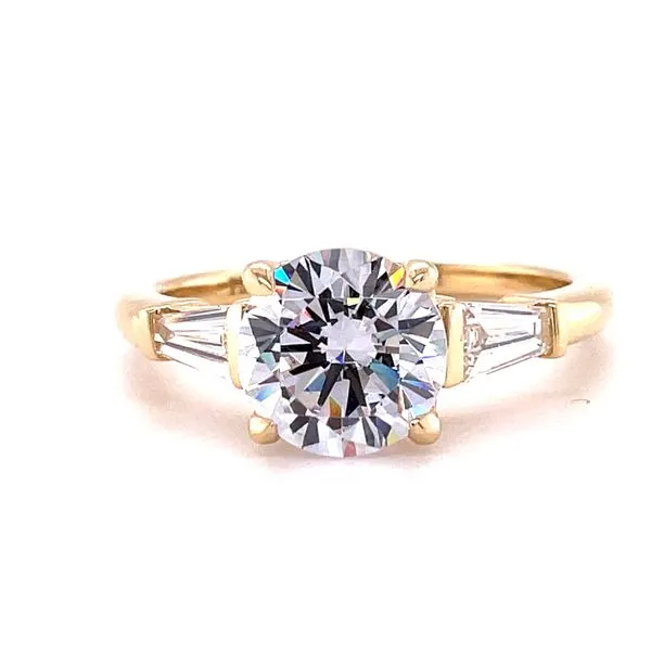 14KY Baguette Diamond Semi-Mount Engagement Ring Image 5 Biondi Diamond Jewelers Aurora, CO