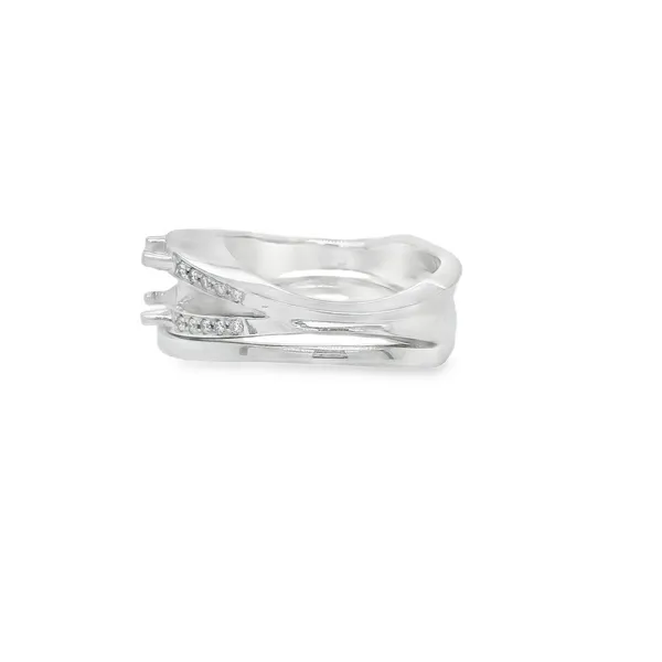 14K White Gold Split Shank Diamond Wedding Set Image 2 Biondi Diamond Jewelers Aurora, CO