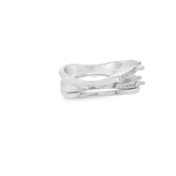 14K White Gold Split Shank Diamond Wedding Set Image 3 Biondi Diamond Jewelers Aurora, CO