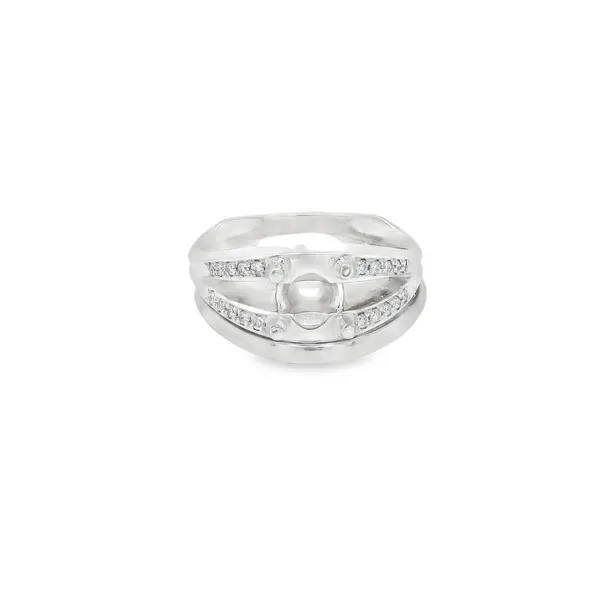 14K White Gold Split Shank Diamond Wedding Set Biondi Diamond Jewelers Aurora, CO