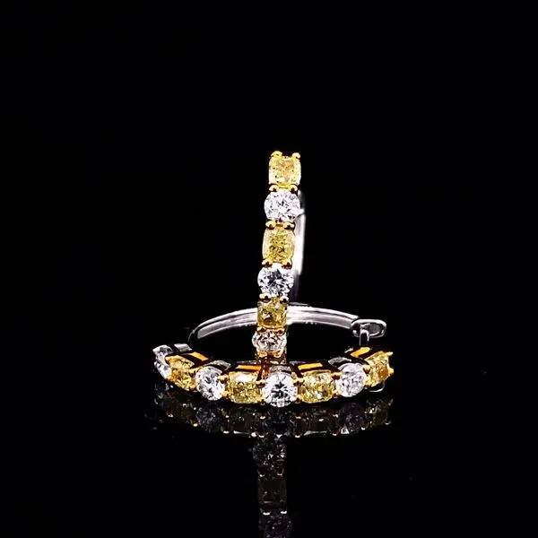 Sunbeam Sparkle Diamond Hoop Earrings Biondi Diamond Jewelers Aurora, CO