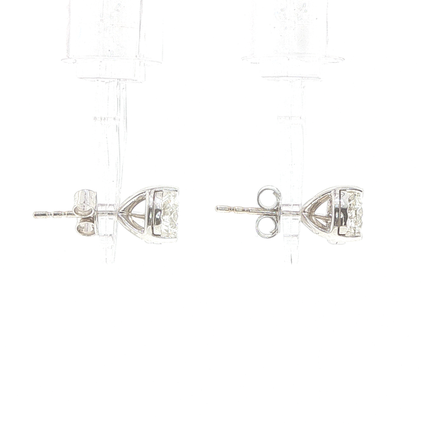 14K White Gold 1.50CTW Diamond Biondi Brilliant Stud Earrings Image 2 Biondi Diamond Jewelers Aurora, CO
