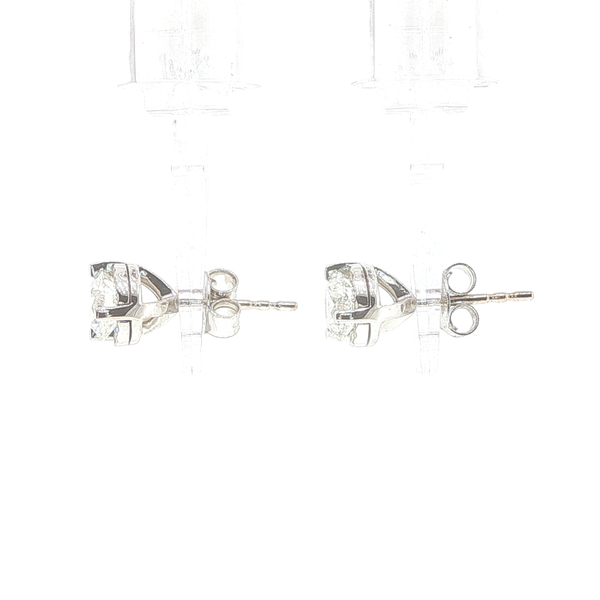 14K White Gold 1.50CTW Diamond Biondi Brilliant Stud Earrings Image 3 Biondi Diamond Jewelers Aurora, CO