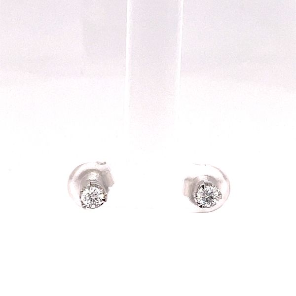 14K White Gold Biondi Brilliant Diamond Stud Earrings Image 2 Biondi Diamond Jewelers Aurora, CO