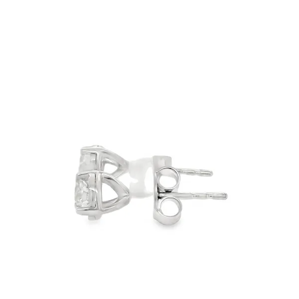 14K White Gold Biondi Brilliant Diamond Stud Earrings Image 2 Biondi Diamond Jewelers Aurora, CO