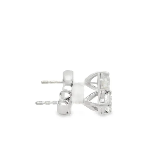 14K White Gold Biondi Brilliant Diamond Stud Earrings Image 3 Biondi Diamond Jewelers Aurora, CO