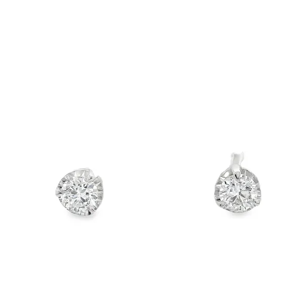 14K White Gold Biondi Brilliant Diamond Stud Earrings Biondi Diamond Jewelers Aurora, CO