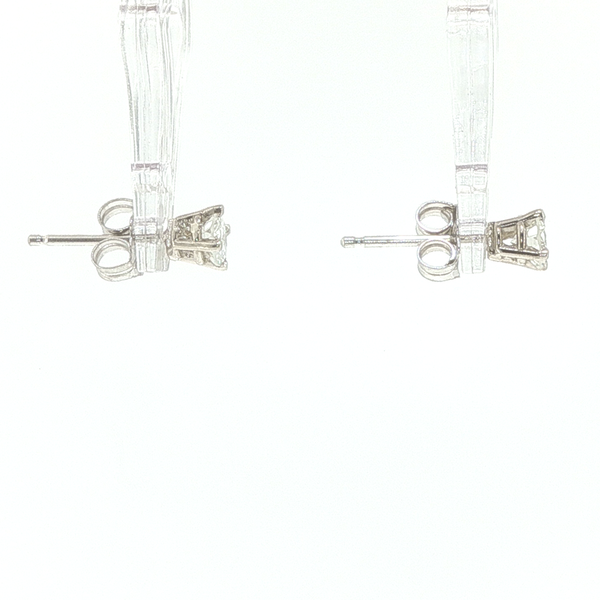 14K White Gold Round Diamond Solitaire Stud Earrings Image 2 Biondi Diamond Jewelers Aurora, CO