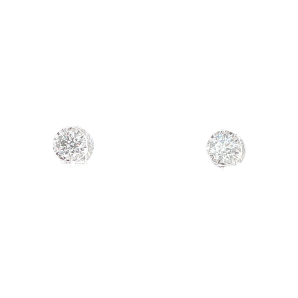 14K White Gold Biondi Brilliant Diamond Illusion Stud Earrings Image 2 Biondi Diamond Jewelers Aurora, CO