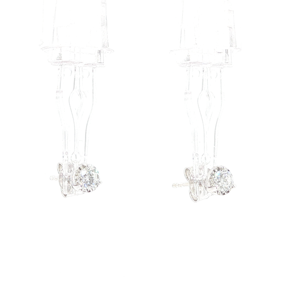14K White Gold Biondi Brilliant Diamond Illusion Stud Earrings Image 3 Biondi Diamond Jewelers Aurora, CO