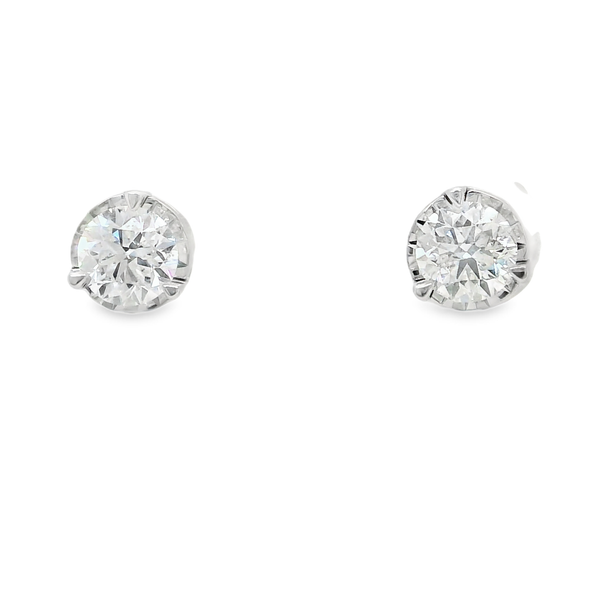 14K White Gold 1.00CTW Biondi Brilliant Illusion Diamond Stud Earrings Image 2 Biondi Diamond Jewelers Aurora, CO