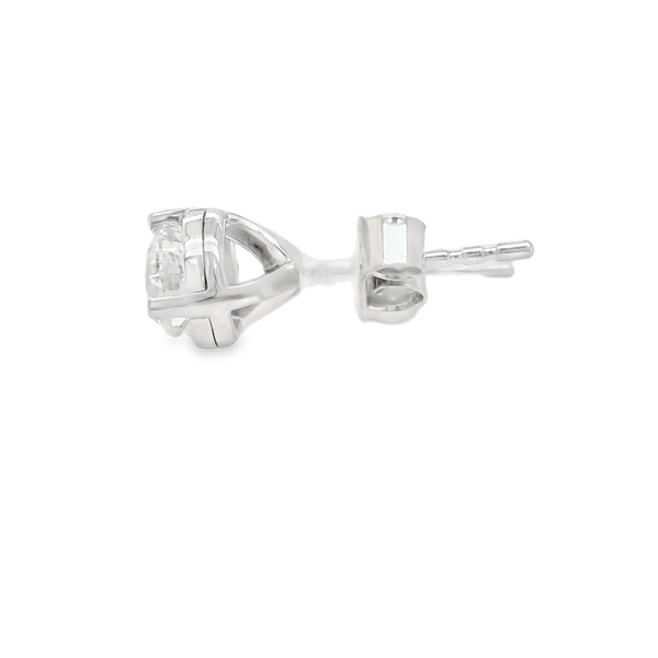 14K White Gold 1.00CTW Biondi Brilliant Illusion Diamond Stud Earrings Image 3 Biondi Diamond Jewelers Aurora, CO