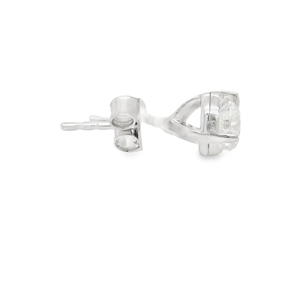 14K White Gold 1.00CTW Biondi Brilliant Illusion Diamond Stud Earrings Image 4 Biondi Diamond Jewelers Aurora, CO