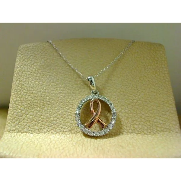 Diamond Breast Cancer Ribbon Pendant Biondi Diamond Jewelers Aurora, CO