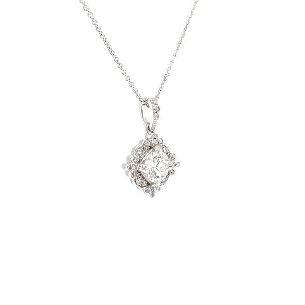 14K White Gold .42CT Diamond Pendant Image 2 Biondi Diamond Jewelers Aurora, CO
