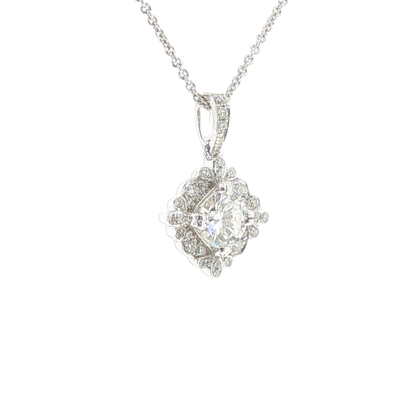 14K White Gold .42CT Diamond Pendant Image 2 Biondi Diamond Jewelers Aurora, CO