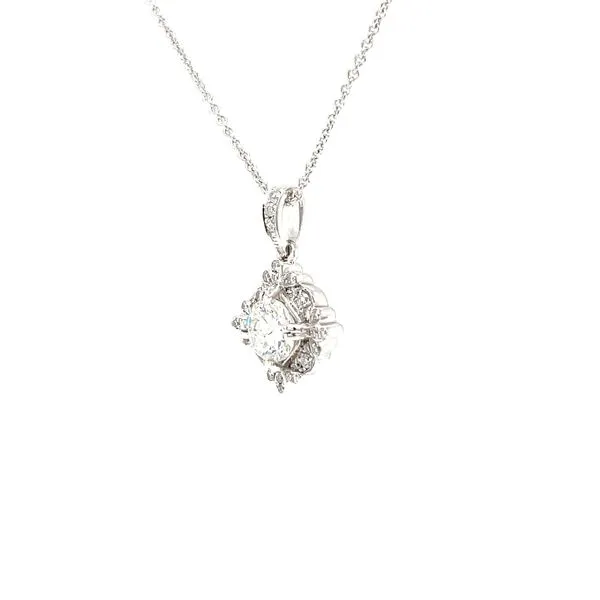 14K White Gold .42CT Diamond Pendant Image 3 Biondi Diamond Jewelers Aurora, CO