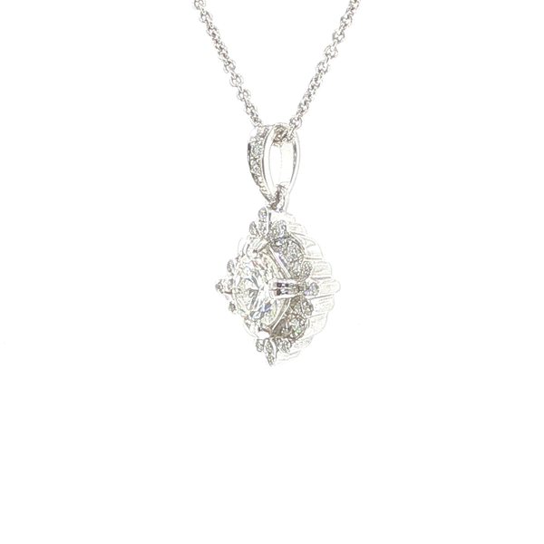 14K White Gold .42CT Diamond Pendant Image 3 Biondi Diamond Jewelers Aurora, CO