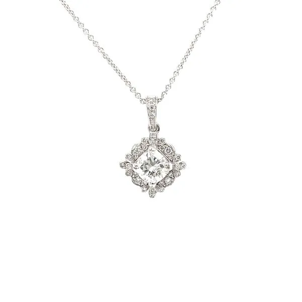 14K White Gold .42CT Diamond Pendant Biondi Diamond Jewelers Aurora, CO
