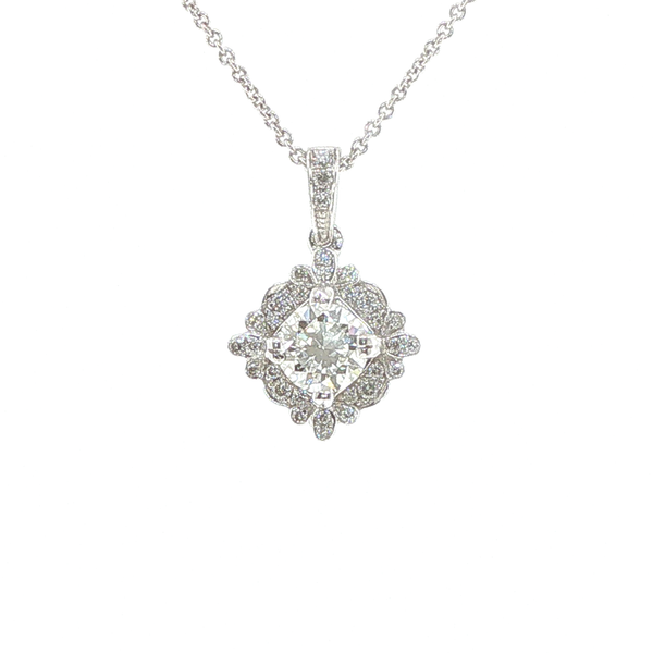 14K White Gold .42CT Diamond Pendant Biondi Diamond Jewelers Aurora, CO